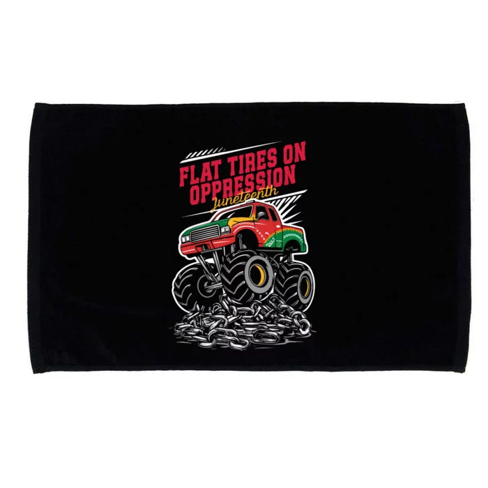 Junenth Flat Tires On Oppression Monster Vehicle Truck Meaningful Gift Microfiber Hand Towel