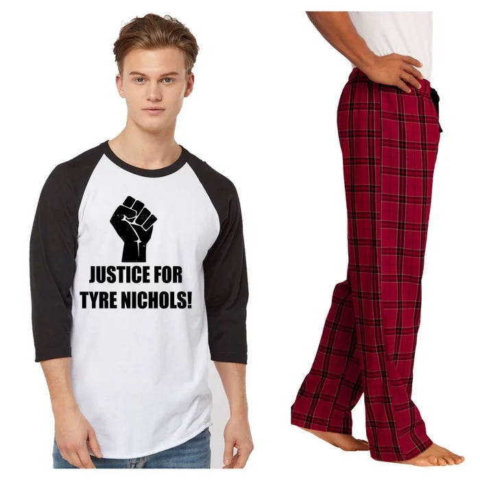 Justice For Tyre Nichols Protest Fist Raglan Sleeve Pajama Set