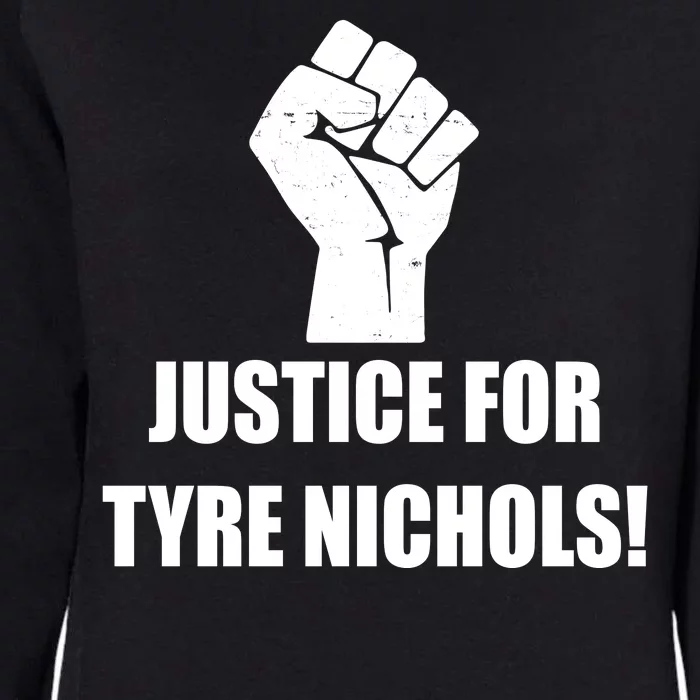 Justice For Tyre Nichols Protest Fist Womens California Wash Sweatshirt