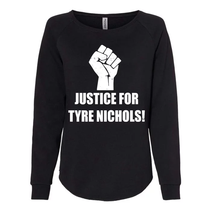 Justice For Tyre Nichols Protest Fist Womens California Wash Sweatshirt