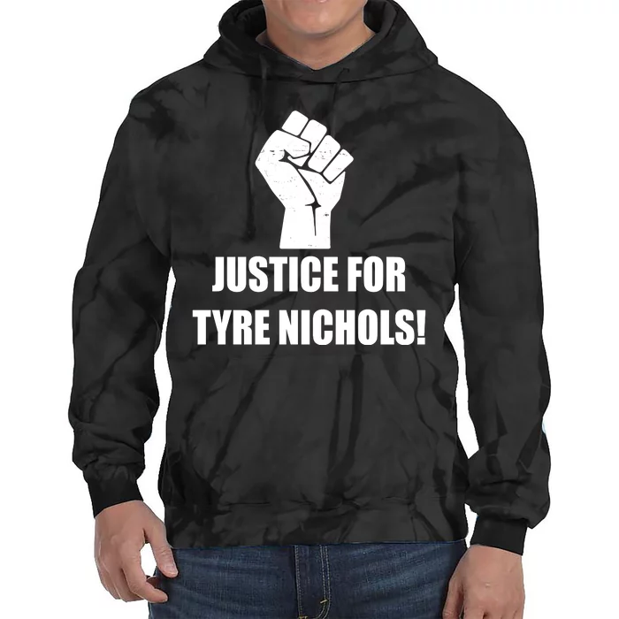 Justice For Tyre Nichols Protest Fist Tie Dye Hoodie