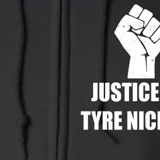 Justice For Tyre Nichols Protest Fist Full Zip Hoodie