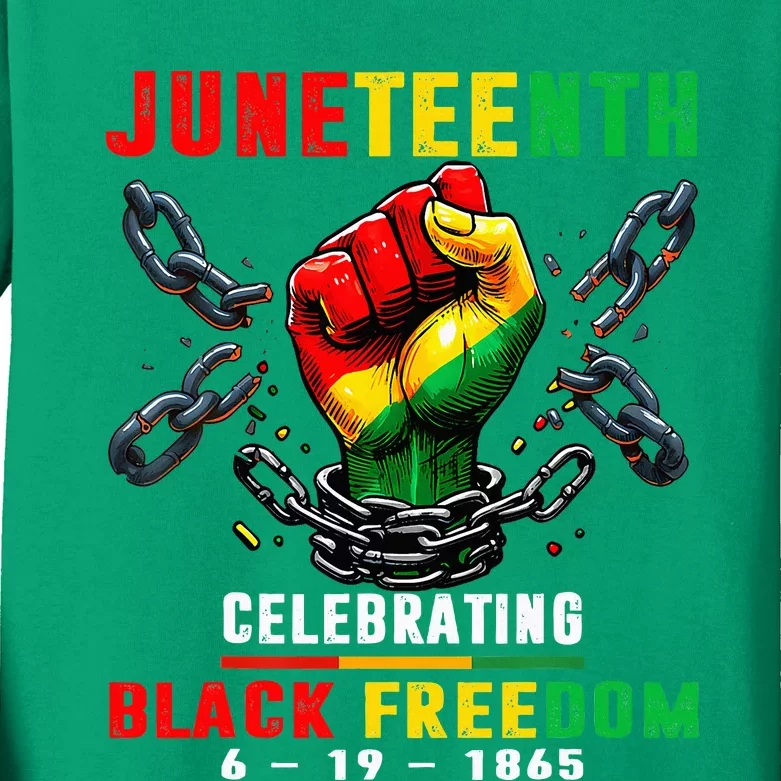 Juneteenth For Women Celebrate Black Freedom 1865 Kids Long Sleeve Shirt