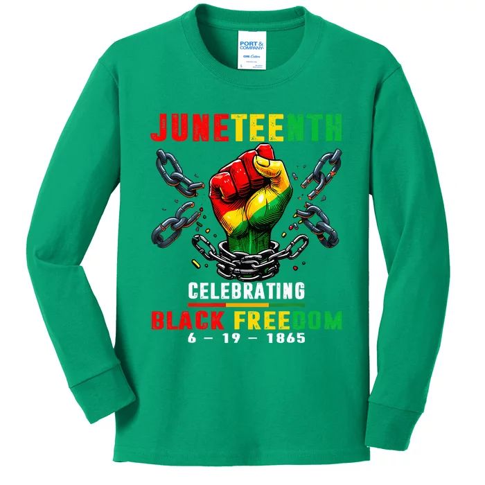 Juneteenth For Women Celebrate Black Freedom 1865 Kids Long Sleeve Shirt