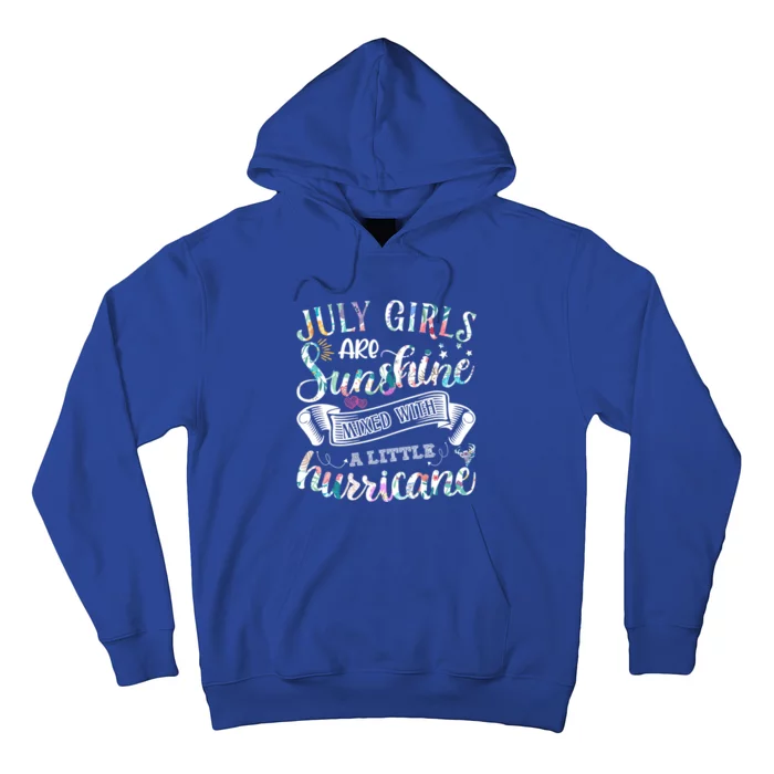 July Girls Are Sunshine Mixed Little Hurricane Gift Hoodie