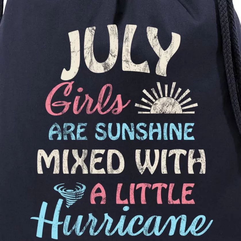 July Girls Are Sunshine Mixed With A Little Hurricane Gift Drawstring Bag