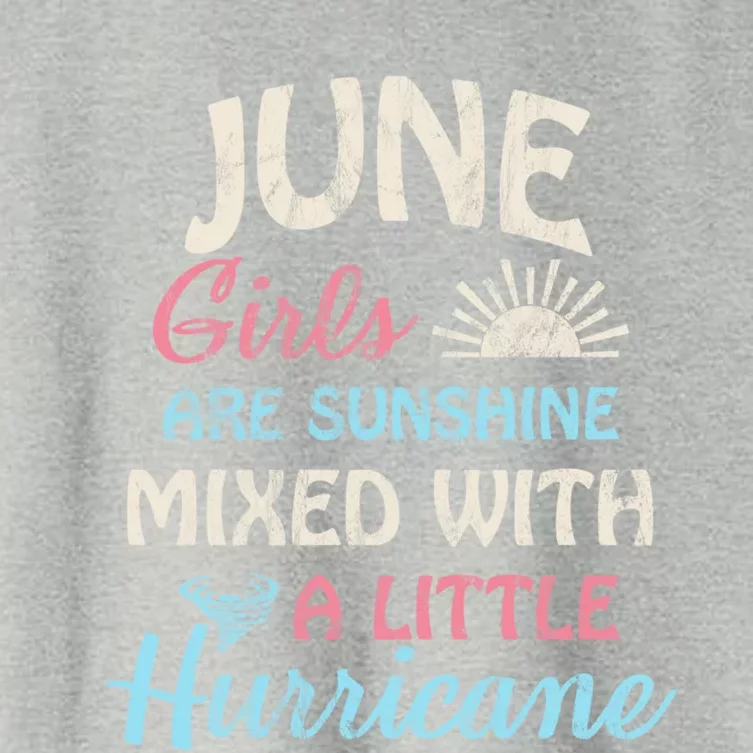 June Girls Are Sunshine Mixed With A Little Hurricane Gift Women's Crop Top Tee