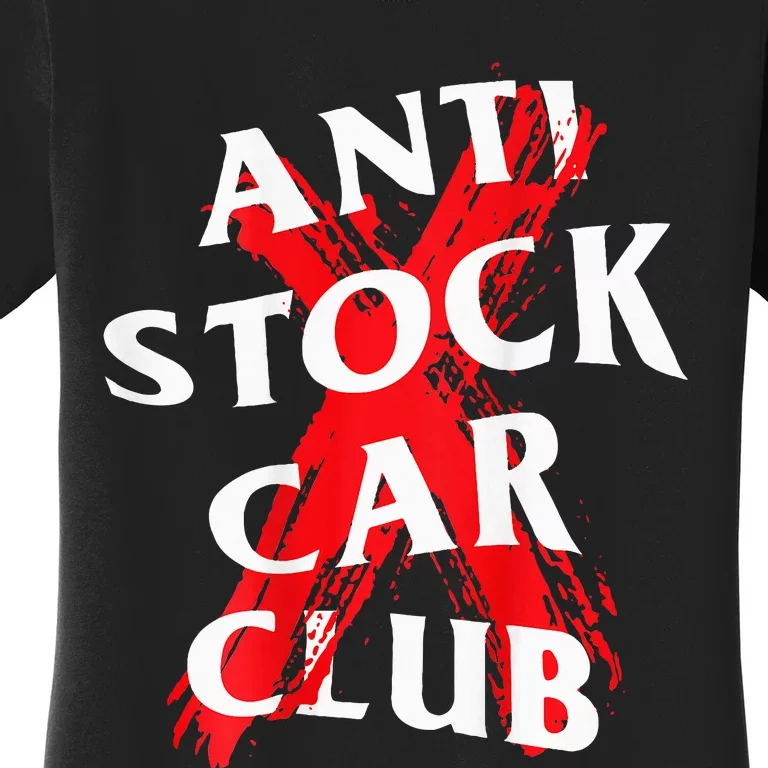 Jdm Goods Anti Stock Car Club Canceled Red Women's T-Shirt