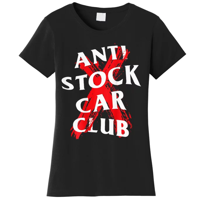 Jdm Goods Anti Stock Car Club Canceled Red Women's T-Shirt