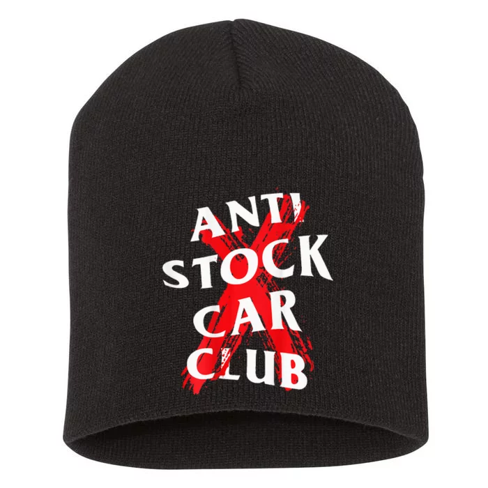 Jdm Goods Anti Stock Car Club Canceled Red Short Acrylic Beanie