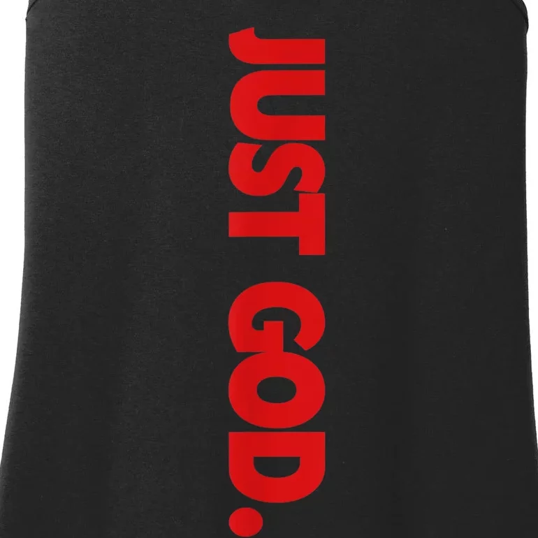 Just God Bible Verse Religious Ladies Essential Tank