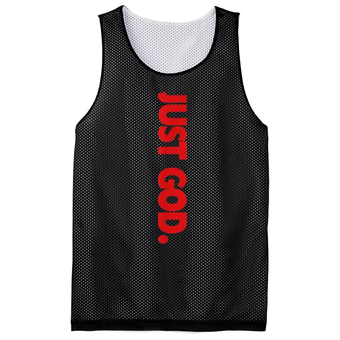 Just God Bible Verse Religious Mesh Reversible Basketball Jersey Tank