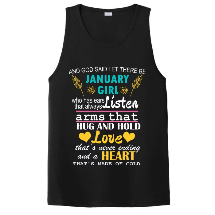 January Girl Birthday Gift Performance Tank