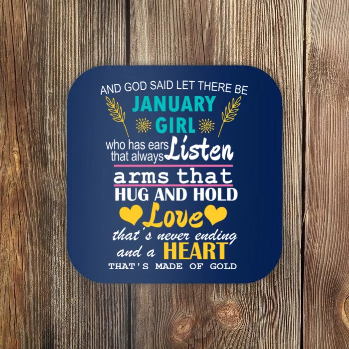 January Girl Birthday Gift Coaster