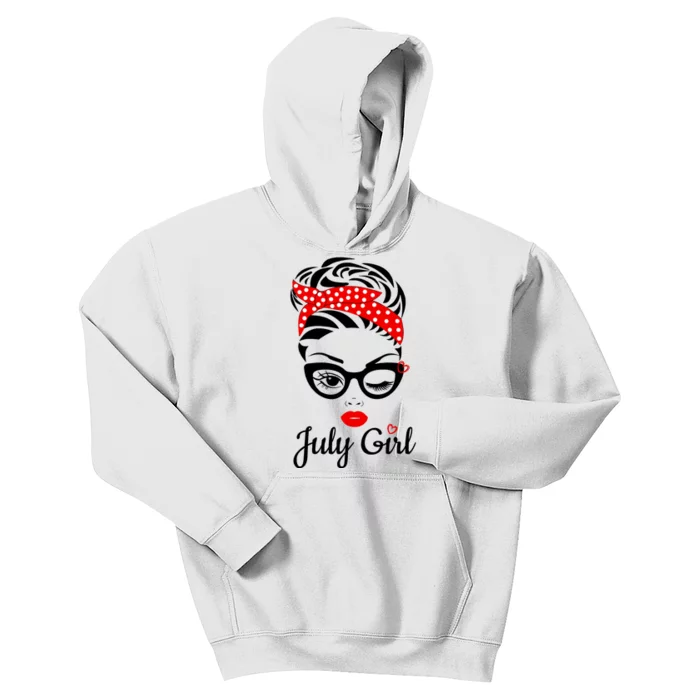 July Girl Birthday For Women Girl Born July Birthday Kids Hoodie