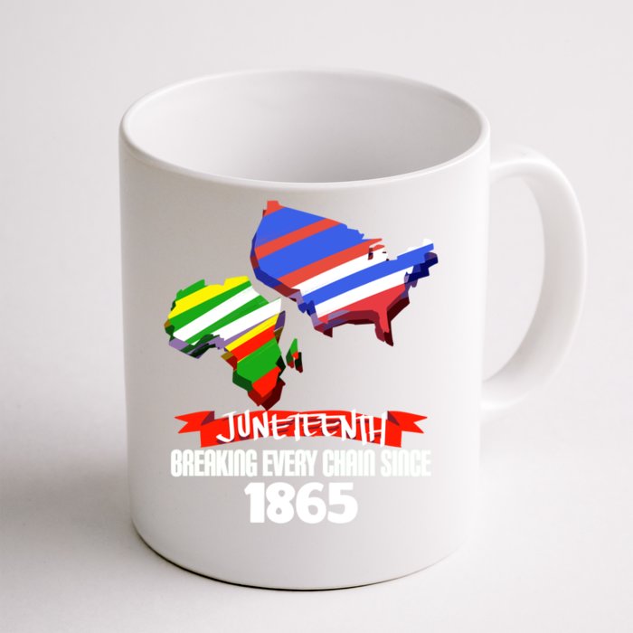 Juneteenth Gift Breaking Chains Since 1865 Independence Day Gift Front & Back Coffee Mug