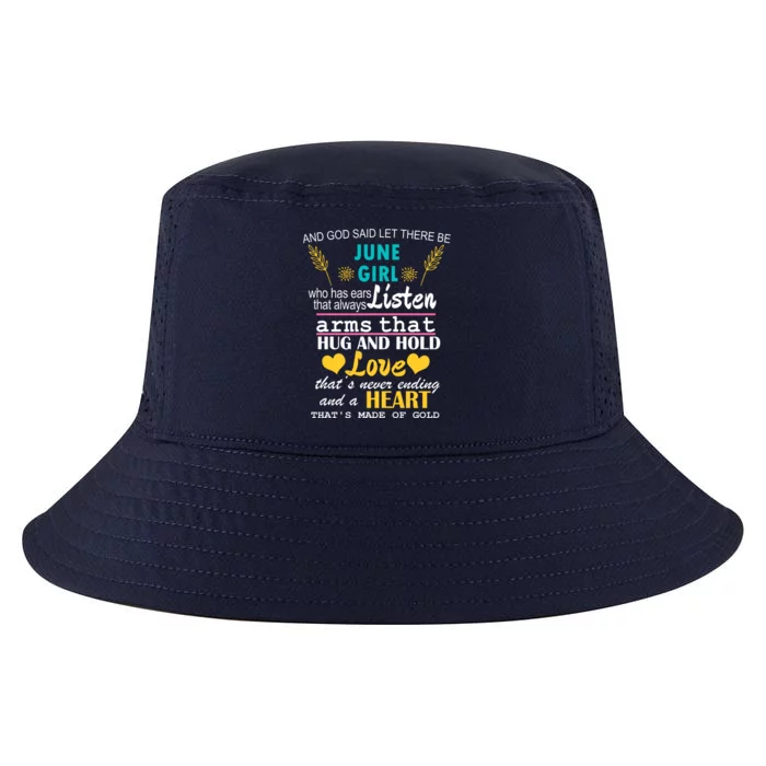 June Girl Birthday Gift Cool Comfort Performance Bucket Hat