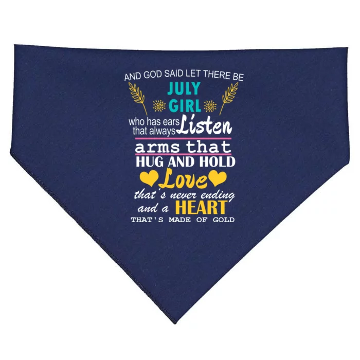 July Girl Birthday Gift USA-Made Doggie Bandana