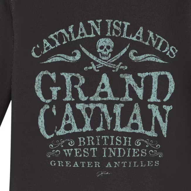 Jcombs Grand Cayman Cayman Islands Pirate Baby Long Sleeve Bodysuit