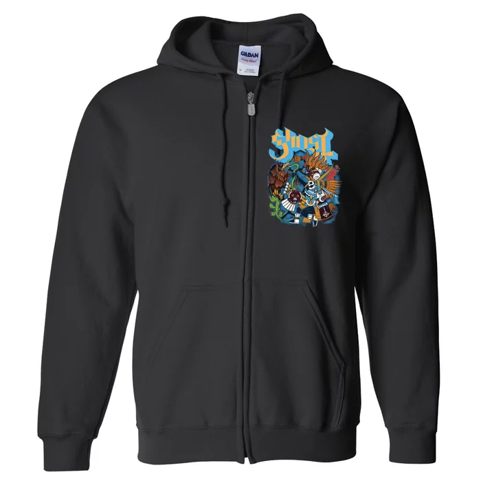 Jonnybush Ghost Chad Mexico City Full Zip Hoodie