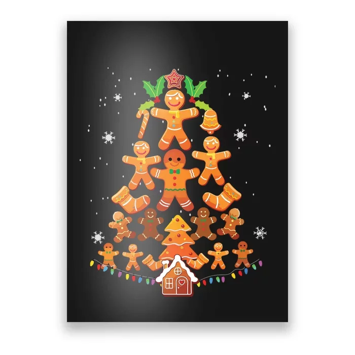 Jolly Gingerbread Christmas Tree Gingerbread Decor Poster