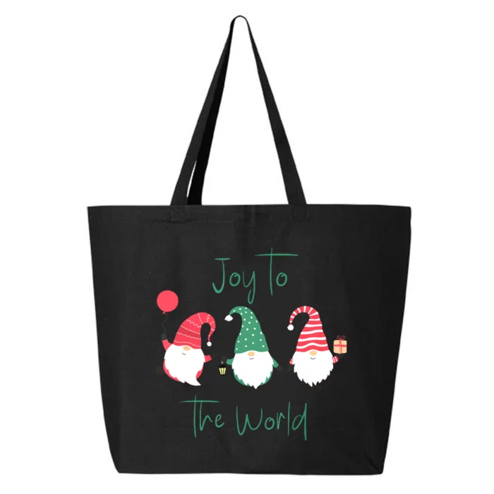 Joyful Gnomes Christmas Holgnomes Christmas Holiday Design Joy To The World Gift 25L Jumbo Tote