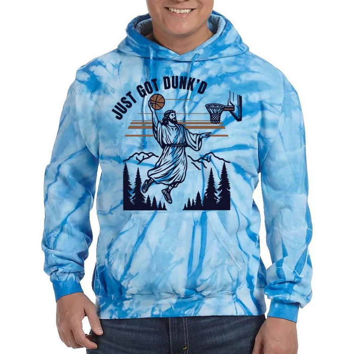 Just Got Dunked Funny Baptism Tie Dye Hoodie