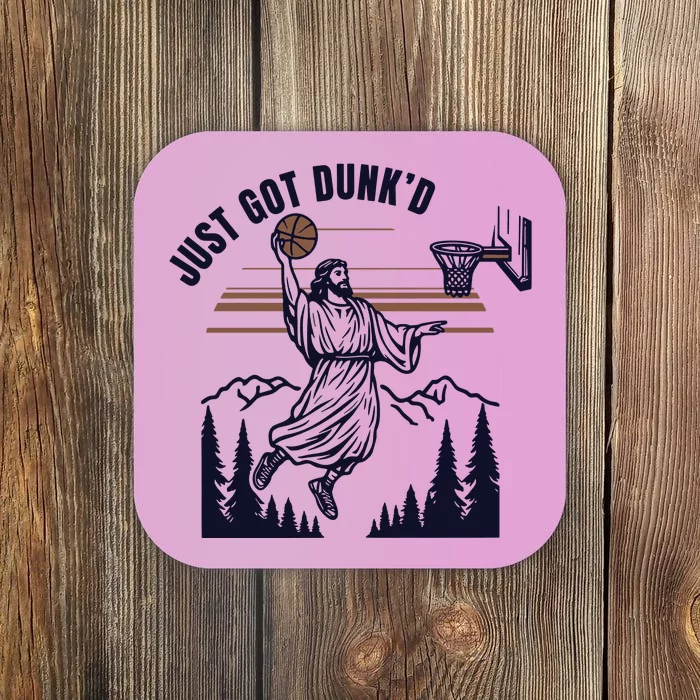 Just Got Dunked Funny Baptism Coaster