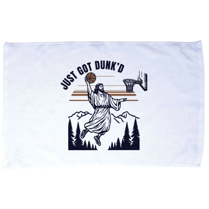 Just Got Dunked Funny Baptism Microfiber Hand Towel