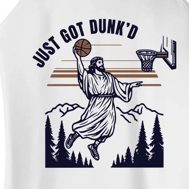 Just Got Dunked Funny Baptism Women’s Perfect Tri Rocker Tank