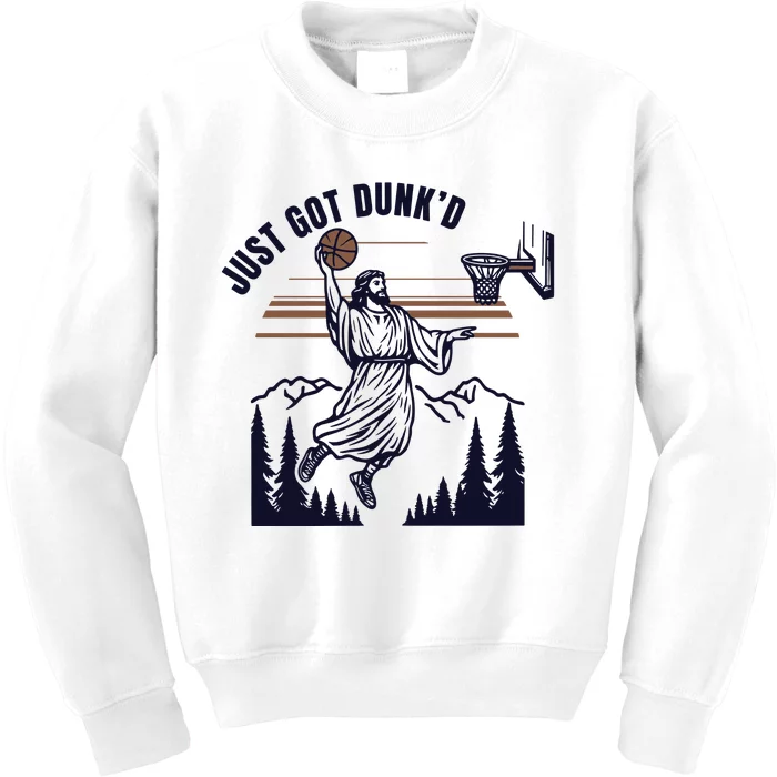 Just Got Dunked Funny Baptism Kids Sweatshirt