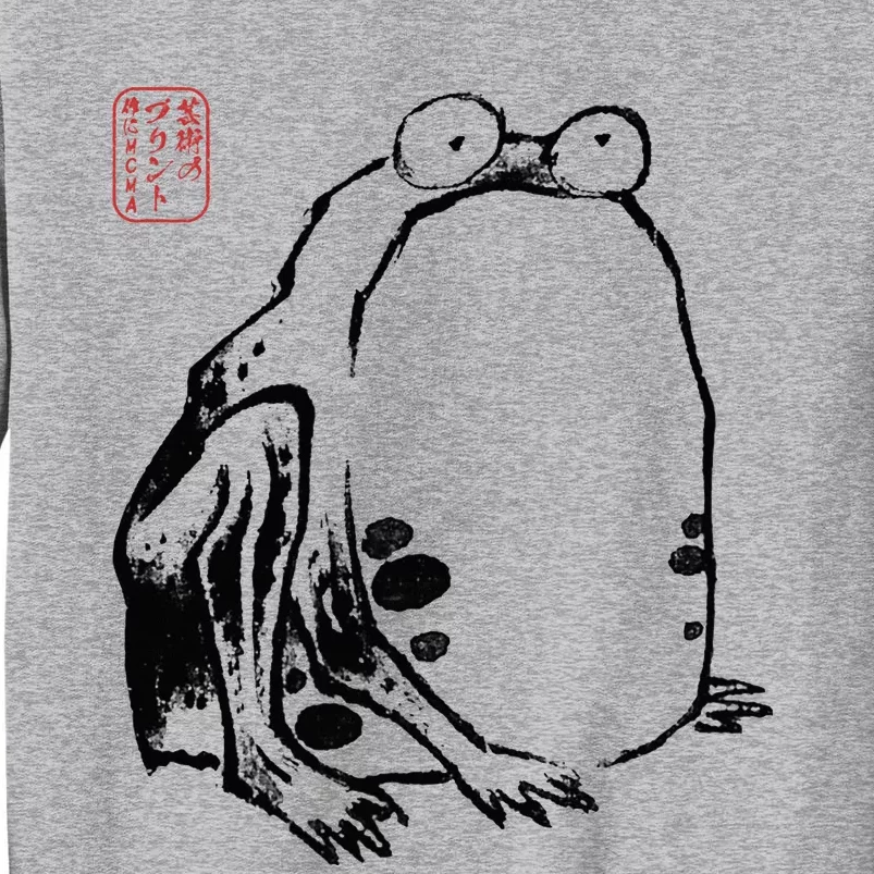 Japanese Grumpy Frog Ukiyoe Anime Japanese Tall Sweatshirt