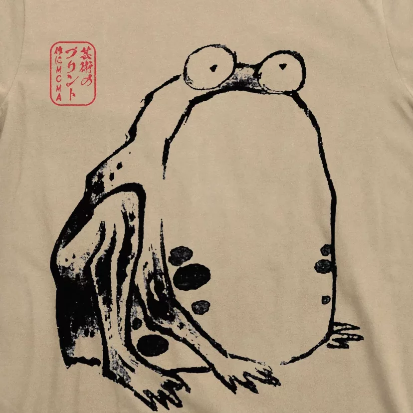 Japanese Grumpy Frog Ukiyoe Anime Japanese T-Shirt