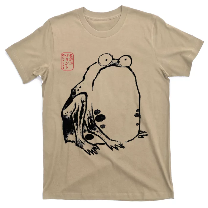 Japanese Grumpy Frog Ukiyoe Anime Japanese T-Shirt