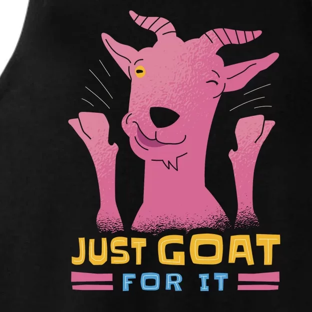 Just Goat For It Ladies Tri-Blend Wicking Tank