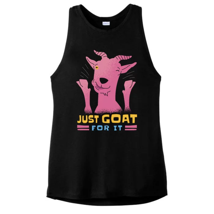 Just Goat For It Ladies Tri-Blend Wicking Tank