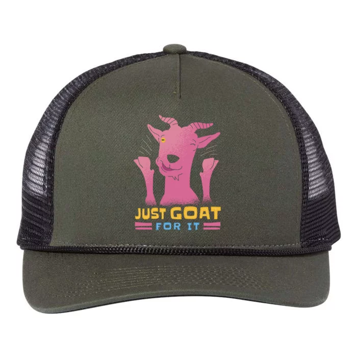 Just Goat For It Retro Rope Trucker Hat Cap