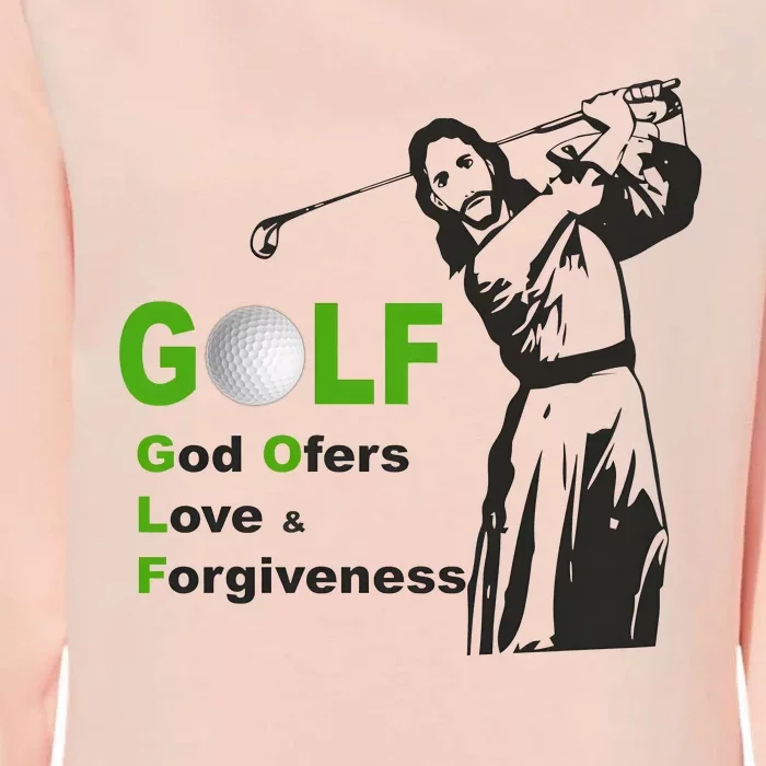 Jesus Golf God Offer Love And Forgiveness Womens California Wash Sweatshirt