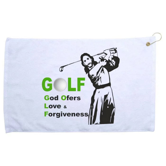 Jesus Golf God Offer Love And Forgiveness Grommeted Golf Towel