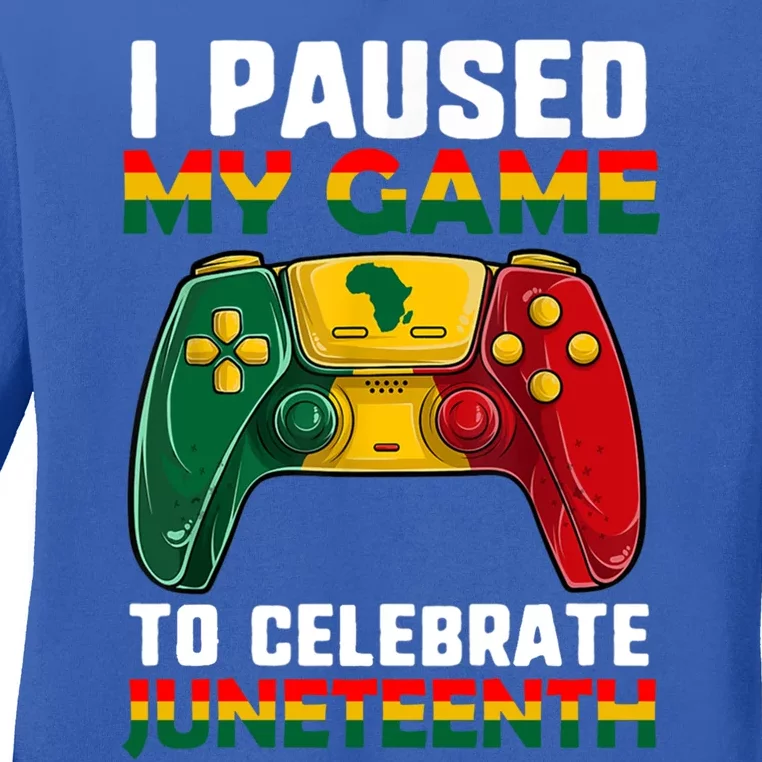 Juneteenth Great Gift African Juneteenth Gamer Cool Gift Ladies Long Sleeve Shirt