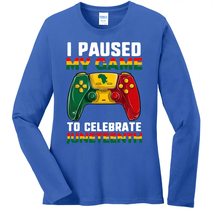 Juneteenth Great Gift African Juneteenth Gamer Cool Gift Ladies Long Sleeve Shirt