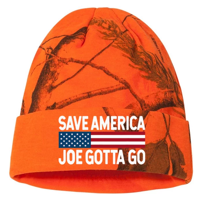 Joe Gotta Go Save America AntiBiden 86 46 Impeach Biden 46 Kati - 12in Camo Beanie