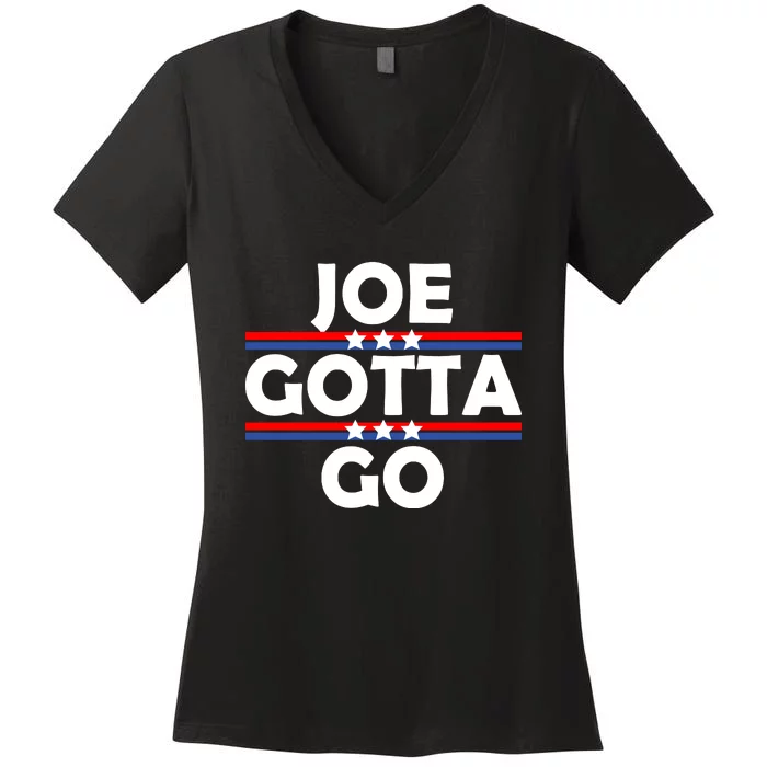 Joe Gotta Go Anti Biden Pro American Patriotic Women's V-Neck T-Shirt