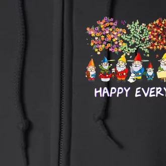 Joyful Gnome Holiday Festivities Christmas & Merry Xmas Full Zip Hoodie