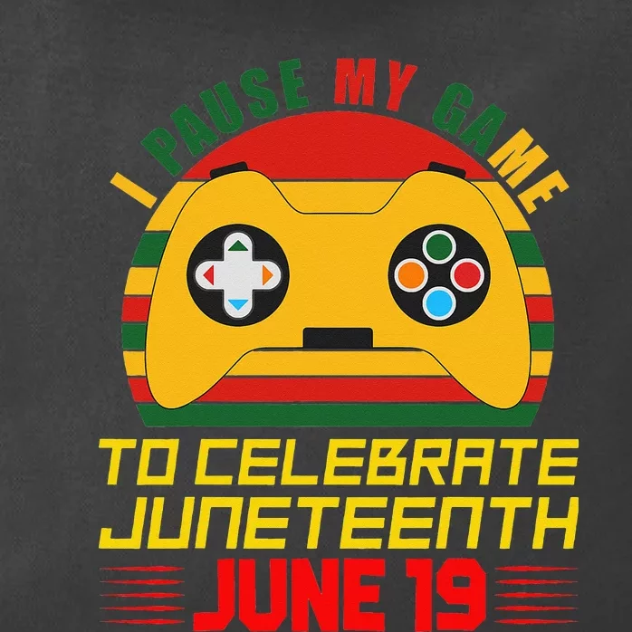 Juneteenth Gamer I Paused My Game To Celebrate Juneteeth Zip Tote Bag