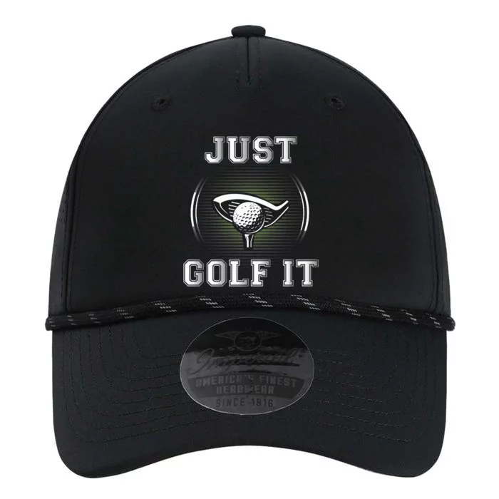 Just Golf It Funny Golf Lovers Design Fun Golf For Premium Performance The Dyno Cap