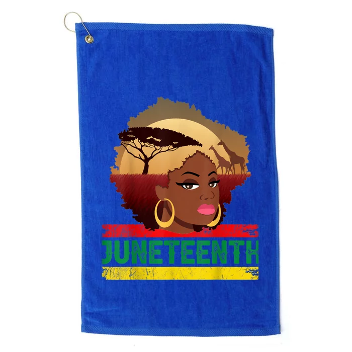 Juneteenth Gift Juneteenth June 19th 1865 Freedom Meaningful Gift Platinum Collection Golf Towel