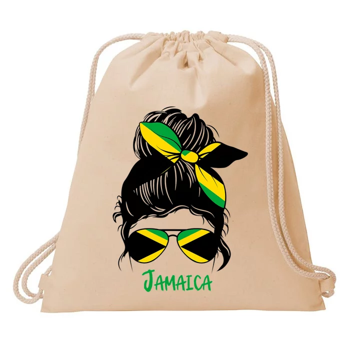 Jamaican Girl Jamaica Girl Jamaica Woman Flag Drawstring Bag