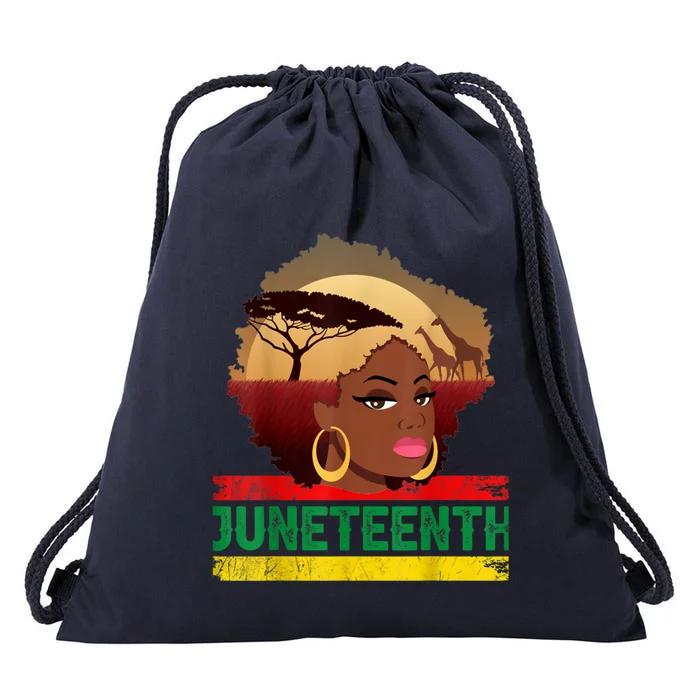 Juneteenth Gift Juneteenth June 19th 1865 Freedom Gift Drawstring Bag