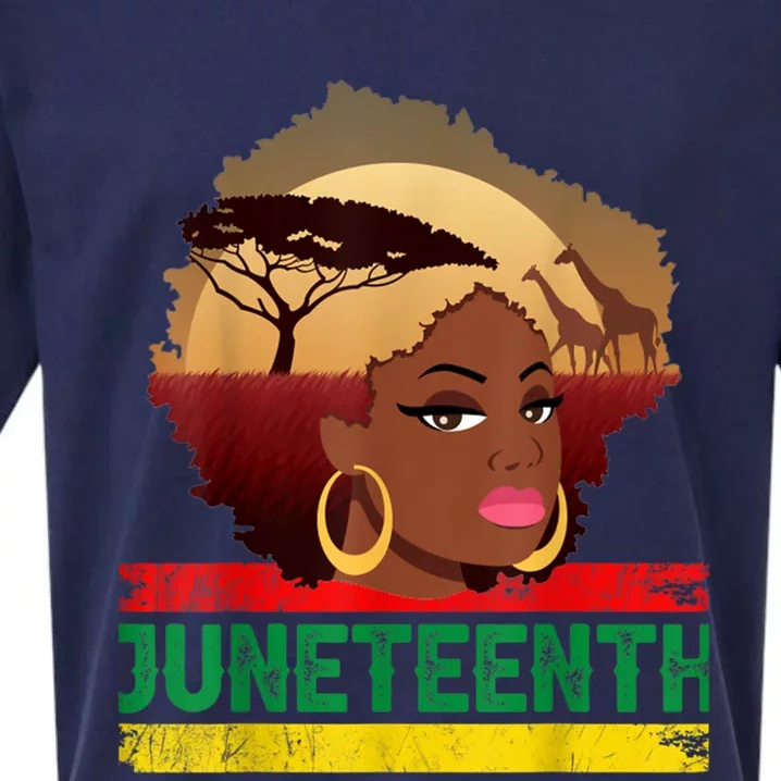 Juneteenth Gift Juneteenth June 19th 1865 Freedom Gift Sueded Cloud Jersey T-Shirt